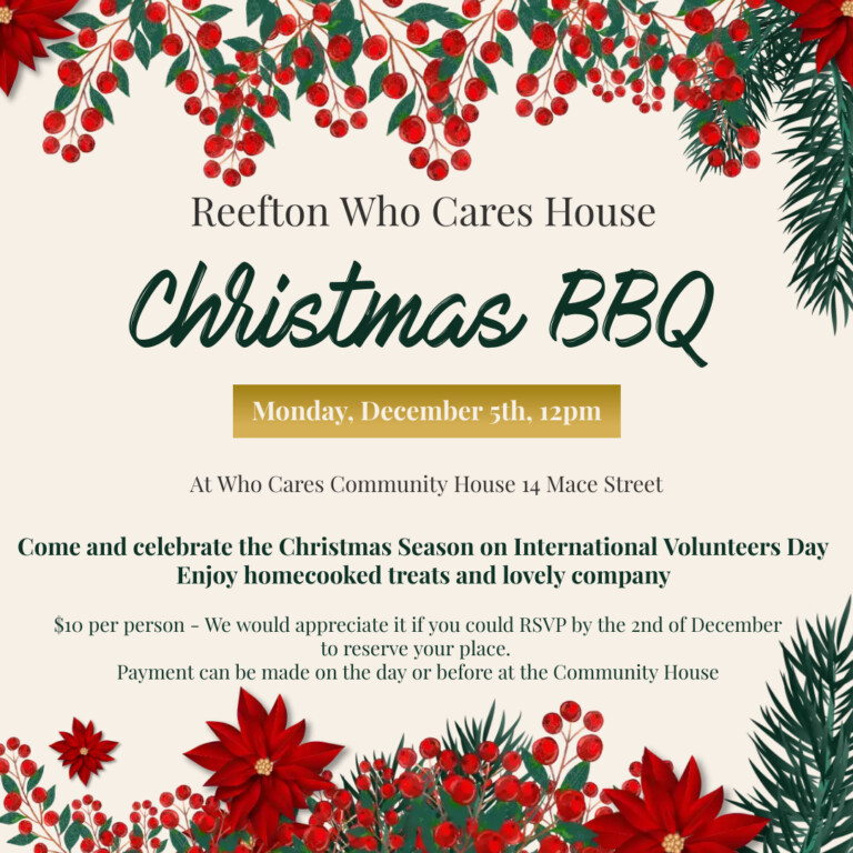 Reefton Who Cares House christmas party