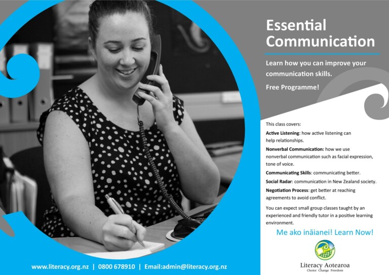 Literacy Aotearoa Essential Communication