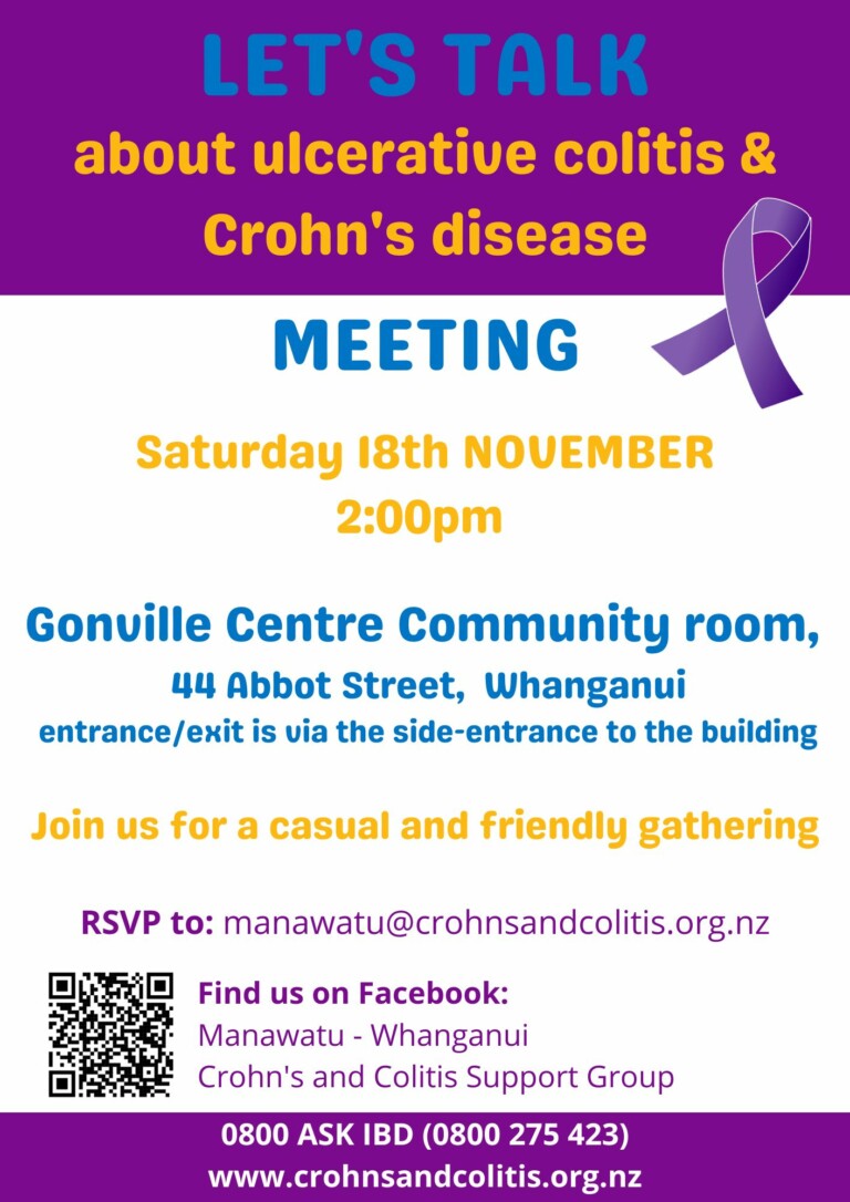Crohns and Colitis Meeting Whanganui