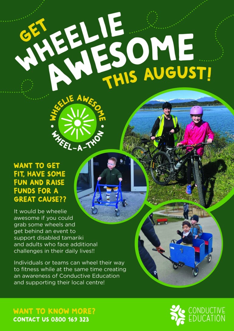 New Zealand Foundation for Conductive Education Wheelie August