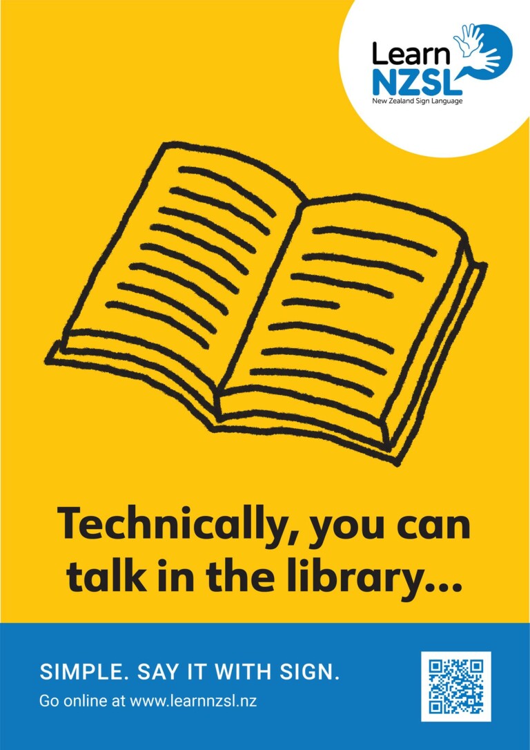 Learn NZSL Talk in the library