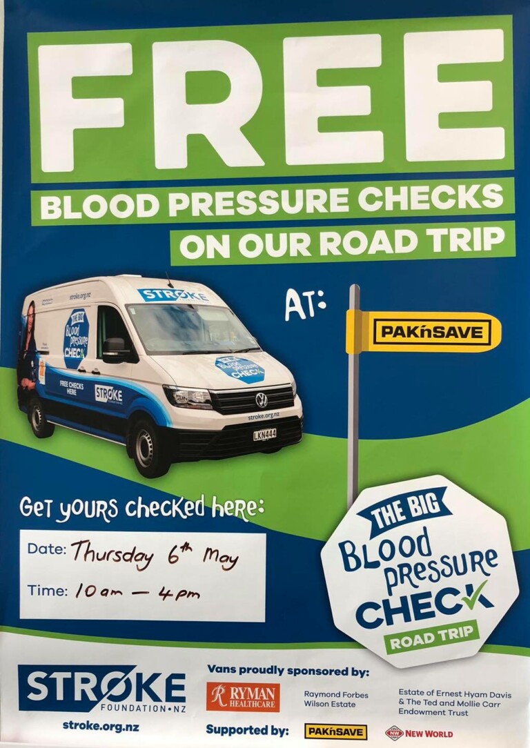 Stroke Foundation of NZ Free blood pressure checks